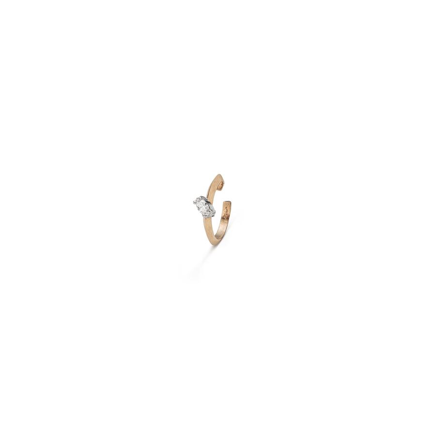 Rose gold 'Balance' cuff earring with marquise BALANCE | OR MONO 1MRQAU9R CT. 0,09